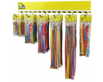 Rack of Assorted Coloured Cable Ties